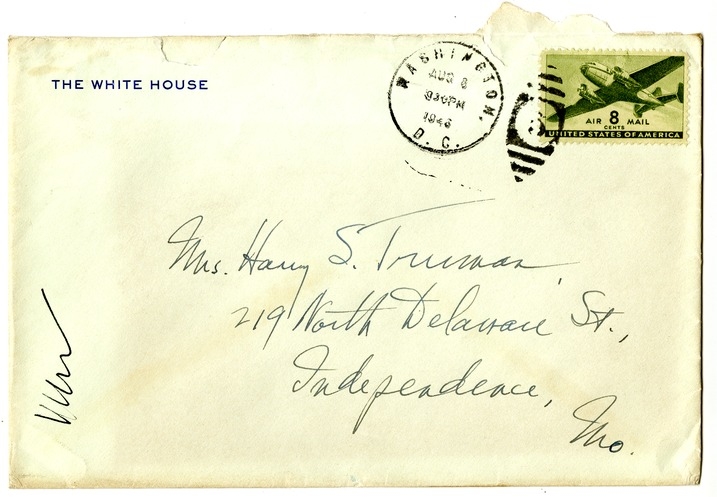 Letter from Harry S. Truman to Bess W. Truman