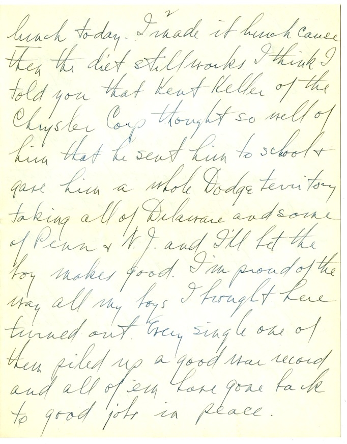 Letter from Harry S. Truman to Bess W. Truman