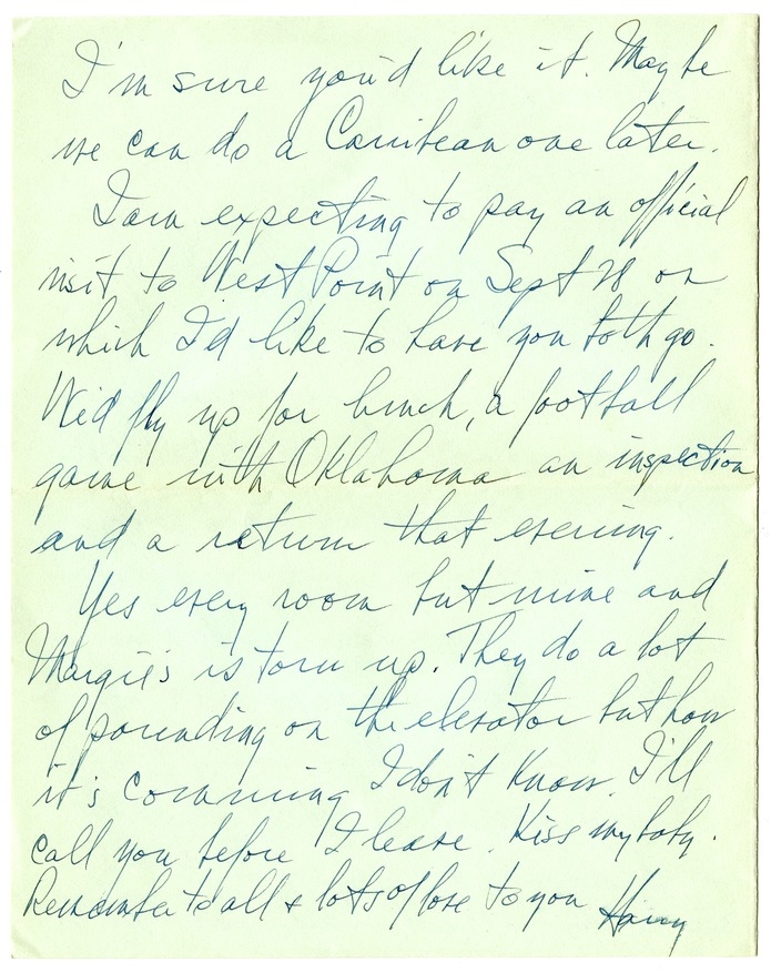 Letter from Harry S. Truman to Bess W. Truman