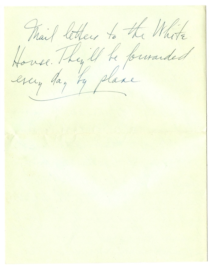 Letter from Harry S. Truman to Bess W. Truman