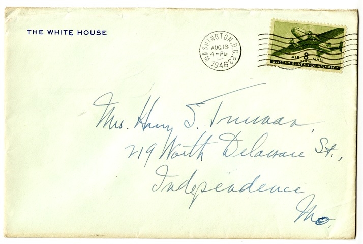 Letter from Harry S. Truman to Bess W. Truman