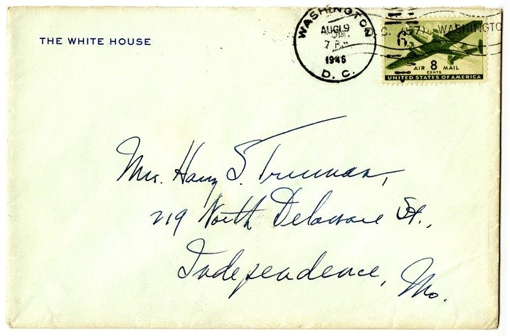 Letter from Harry S. Truman to Bess W. Truman