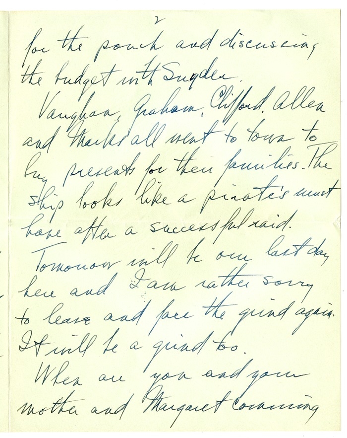 Letter from Harry S. Truman to Bess W. Truman