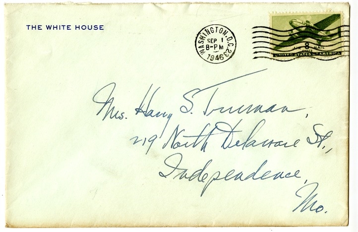 Letter from Harry S. Truman to Bess W. Truman