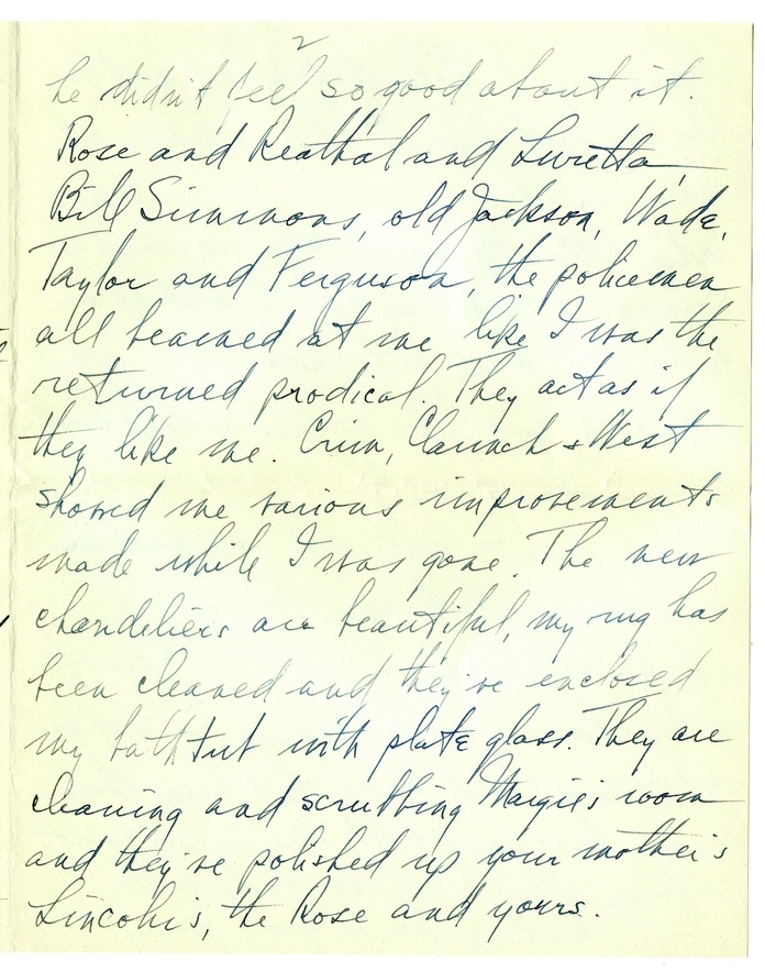 Letter from Harry S. Truman to Bess W. Truman