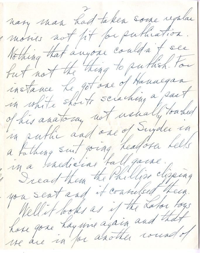 Letter from Harry S. Truman to Bess W. Truman