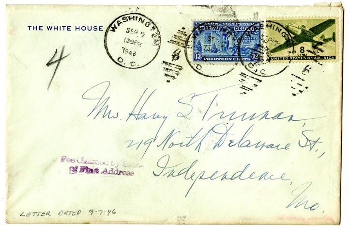 Letter from Harry S. Truman to Bess W. Truman