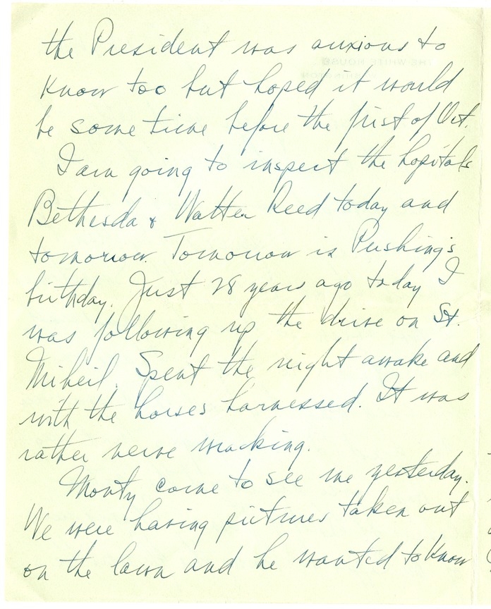 Letter from Harry S. Truman to Bess W. Truman
