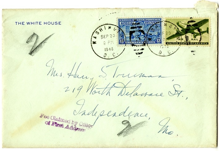 Letter from Harry S. Truman to Bess W. Truman