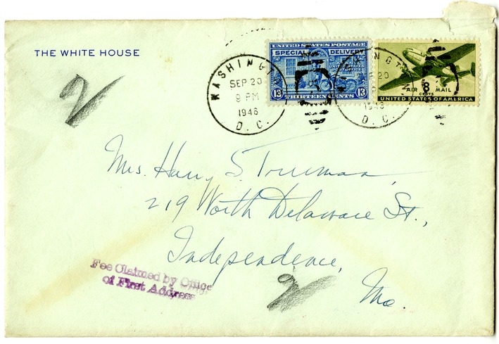 Letter from Harry S. Truman to Bess W. Truman