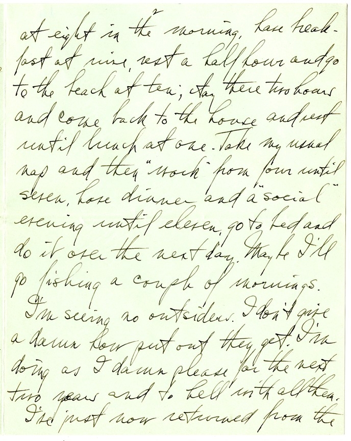 Letter from Harry S. Truman to Bess W. Truman