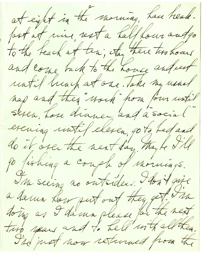 Letter from Harry S. Truman to Bess W. Truman