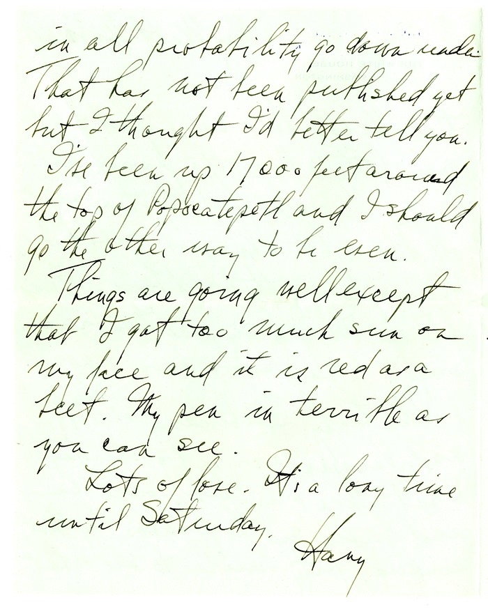 Letter from Harry S. Truman to Bess W. Truman