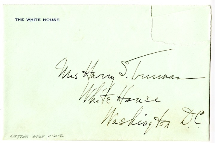 Letter from Harry S. Truman to Bess W. Truman