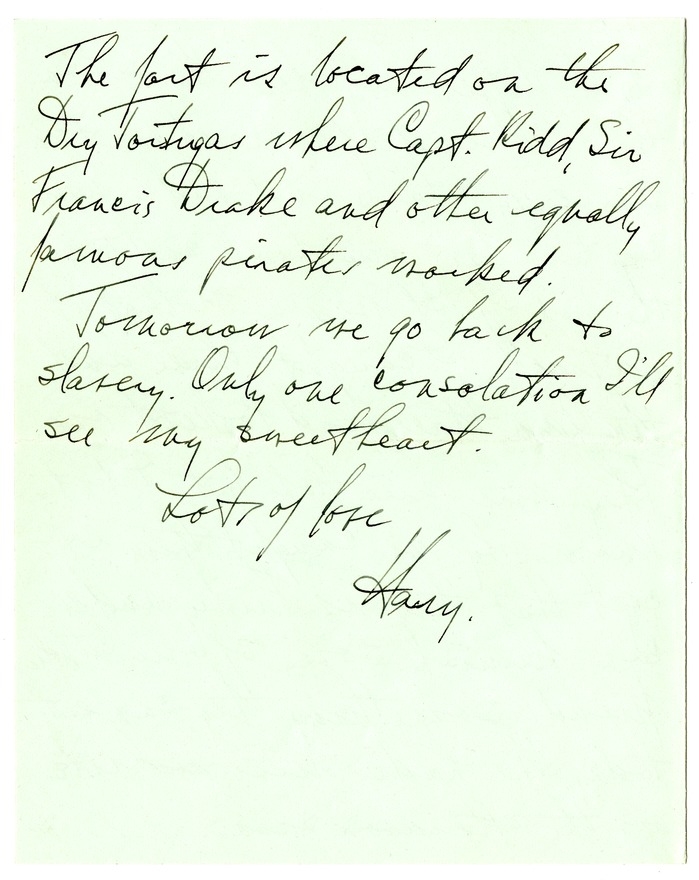 Letter from Harry S. Truman to Bess W. Truman