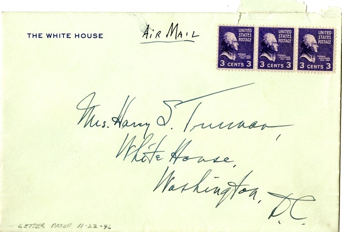 Letter from Harry S. Truman to Bess W. Truman