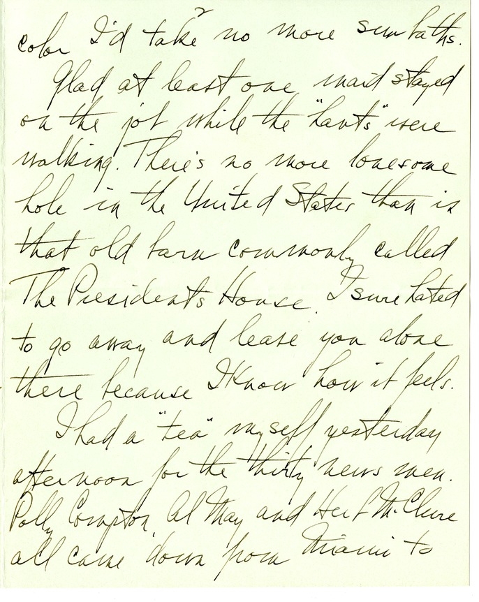 Letter from Harry S. Truman to Bess W. Truman