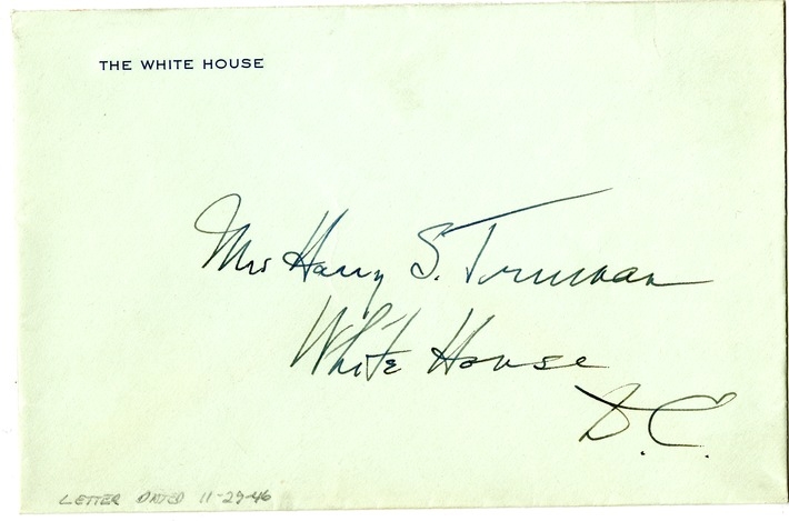 Letter from Harry S. Truman to Bess W. Truman
