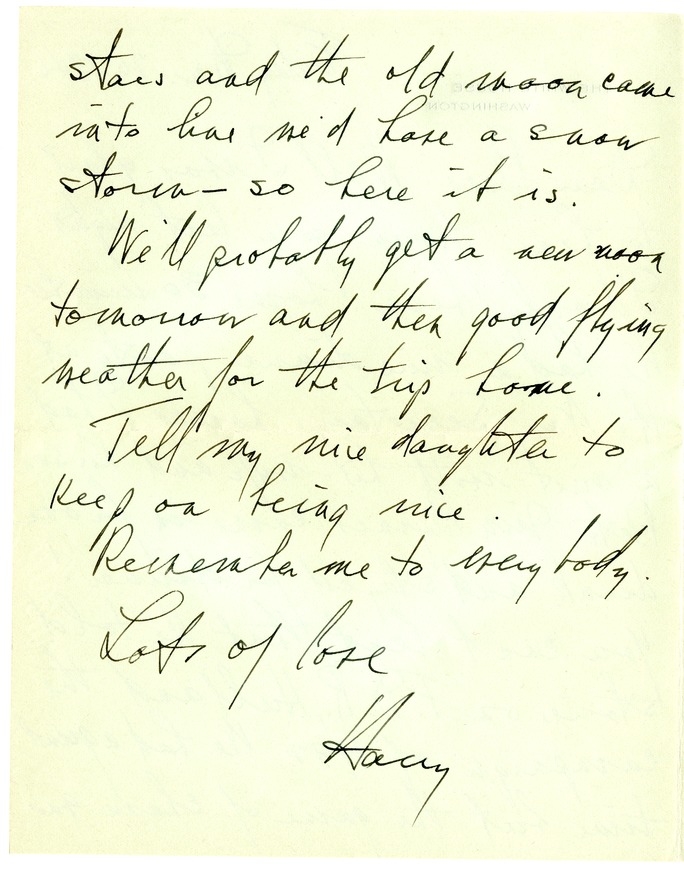 Letter from Harry S. Truman to Bess W. Truman