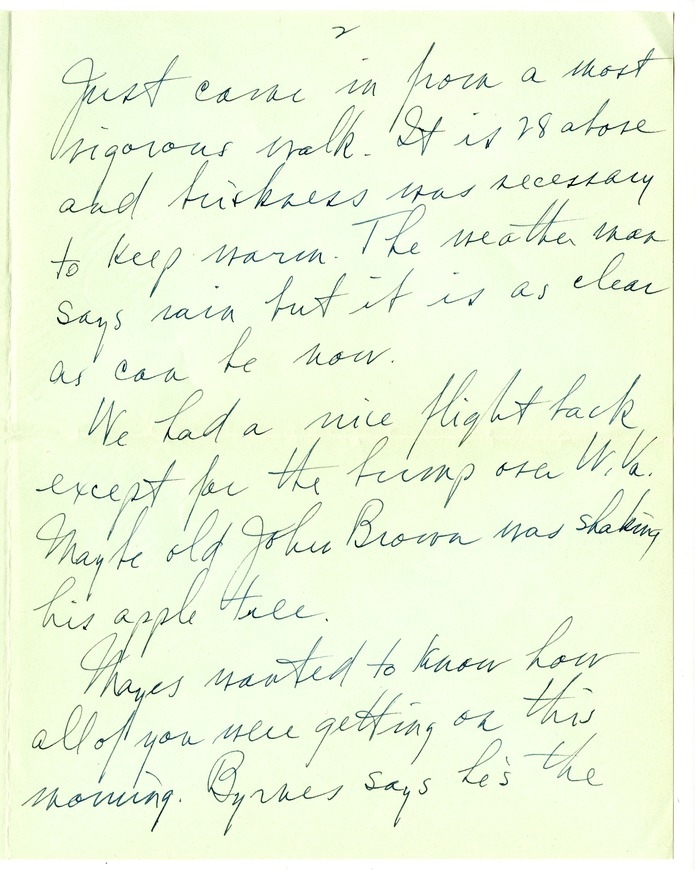 Letter from Harry S. Truman to Bess W. Truman
