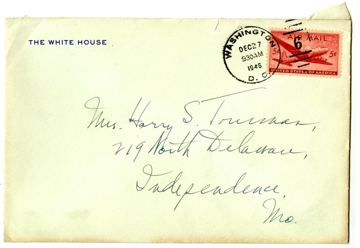 Letter from Harry S. Truman to Bess W. Truman
