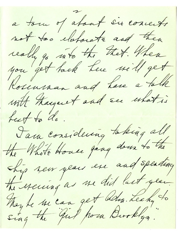 Letter from Harry S. Truman to Bess W. Truman
