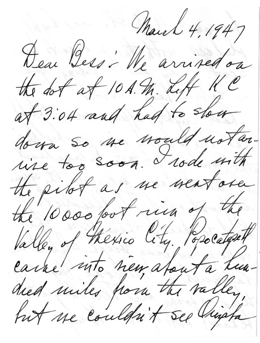 Letter from Harry S. Truman to Bess W. Truman