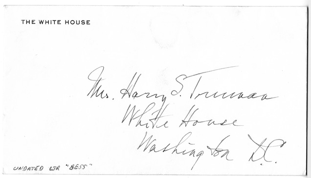 Letter from Harry S. Truman to Bess W. Truman