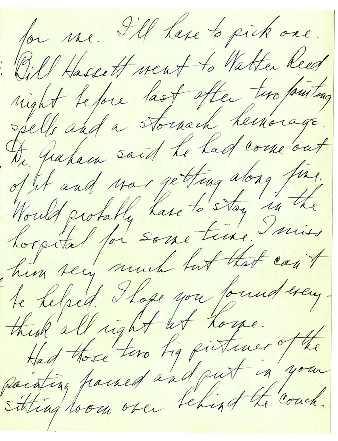 Letter from Harry S. Truman to Bess W. Truman