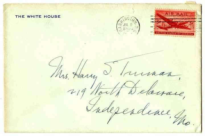 Letter from Harry S. Truman to Bess W. Truman