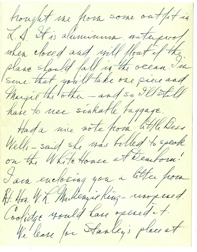 Letter from Harry S. Truman to Bess W. Truman