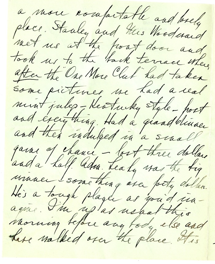 Letter from Harry S. Truman to Bess W. Truman