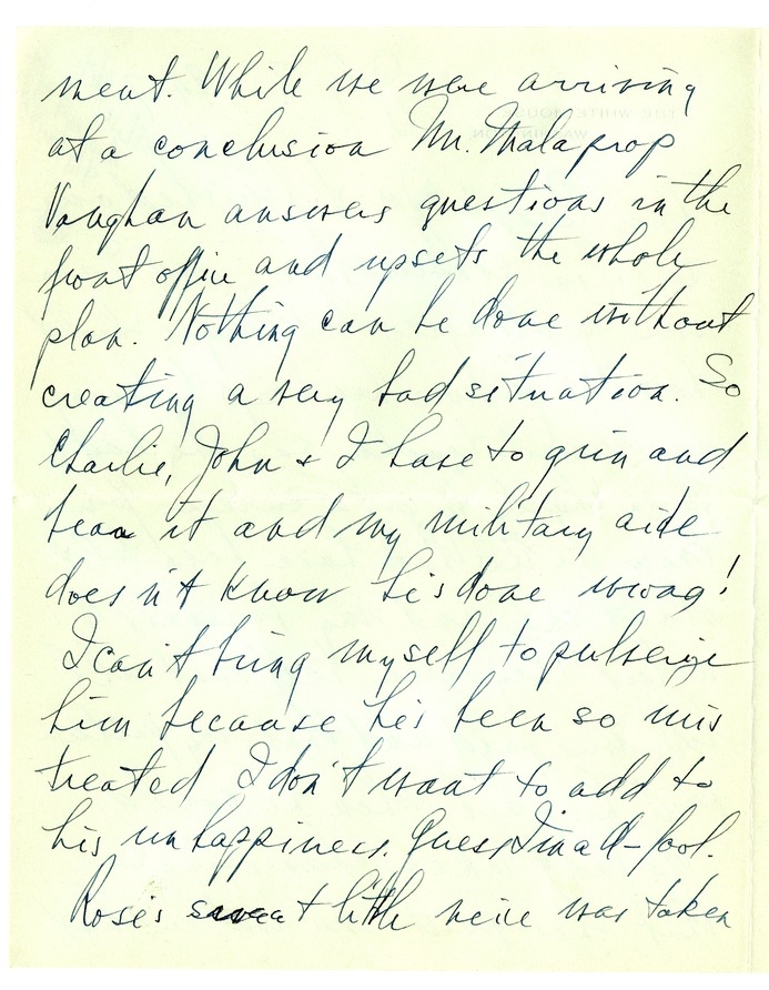 Letter from Harry S. Truman to Bess W. Truman