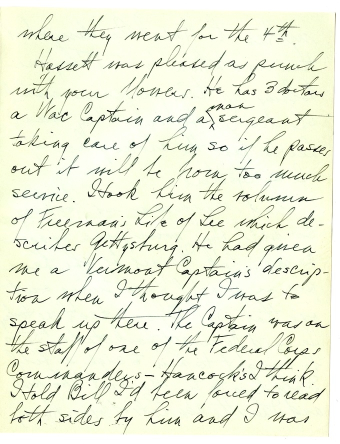 Letter from Harry S. Truman to Bess W. Truman