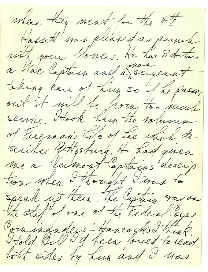 Letter from Harry S. Truman to Bess W. Truman