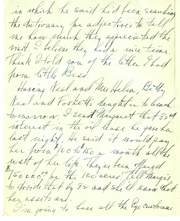 Letter from Harry S. Truman to Bess W. Truman
