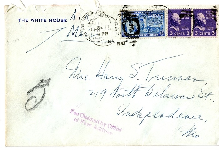 Letter from Harry S. Truman to Bess W. Truman