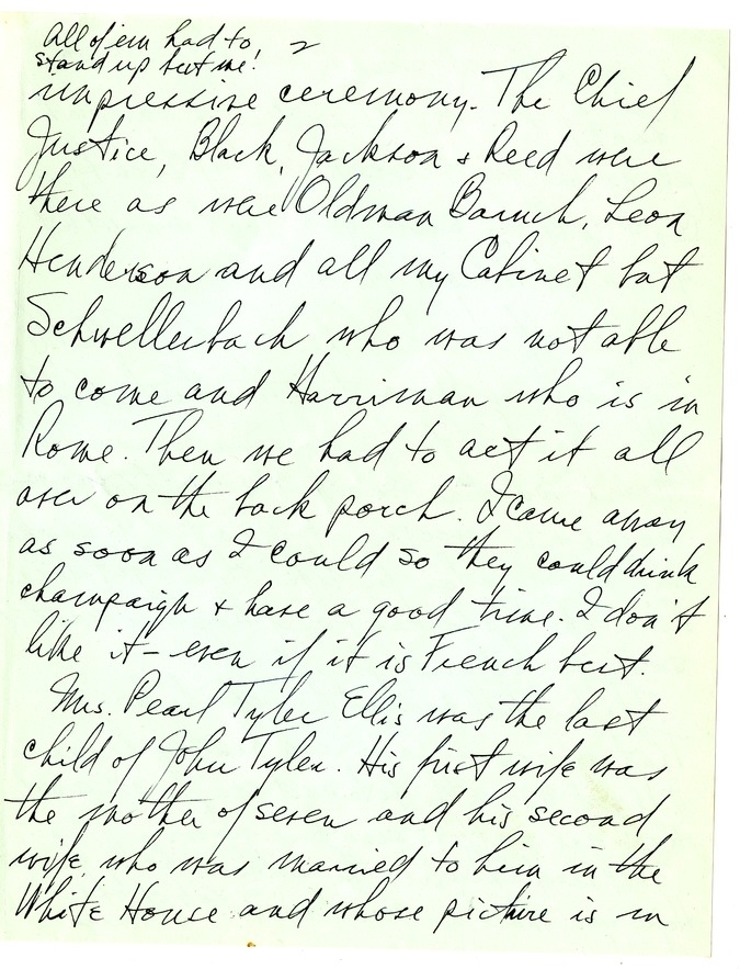 Letter from Harry S. Truman to Bess W. Truman