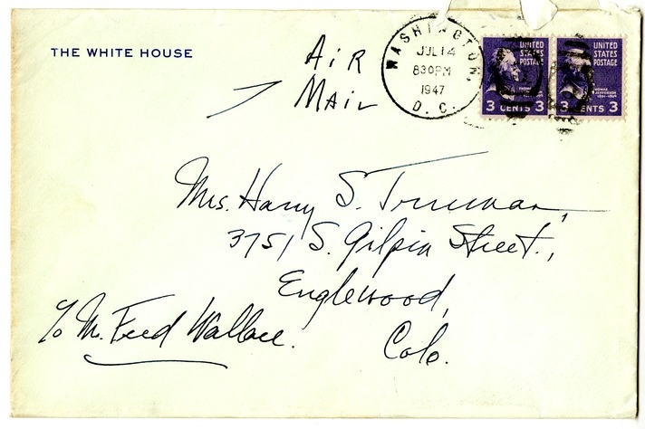 Letter from Harry S. Truman to Bess W. Truman