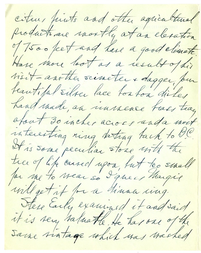 Letter from Harry S. Truman to Bess W. Truman