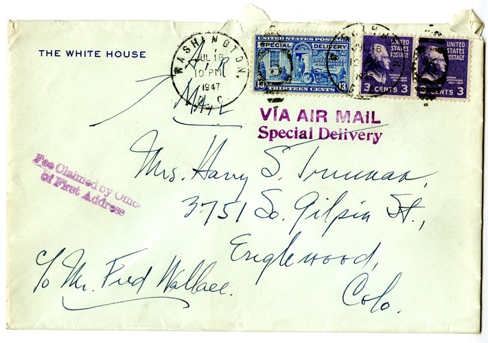 Letter from Harry S. Truman to Bess W. Truman