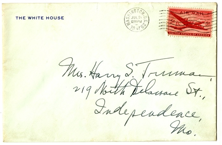 Letter from Harry S. Truman to Bess W. Truman