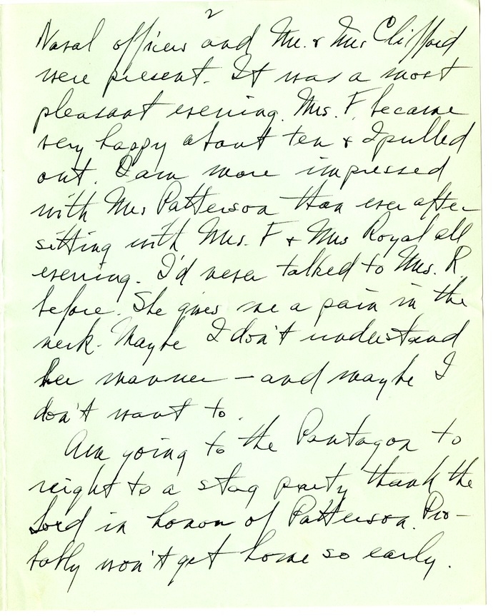 Letter from Harry S. Truman to Bess W. Truman