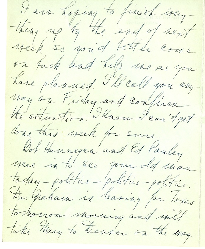 Letter from Harry S. Truman to Bess W. Truman