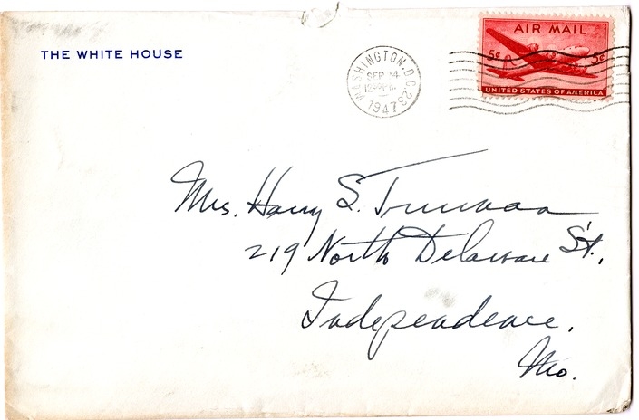 Letter from Harry S. Truman to Bess W. Truman