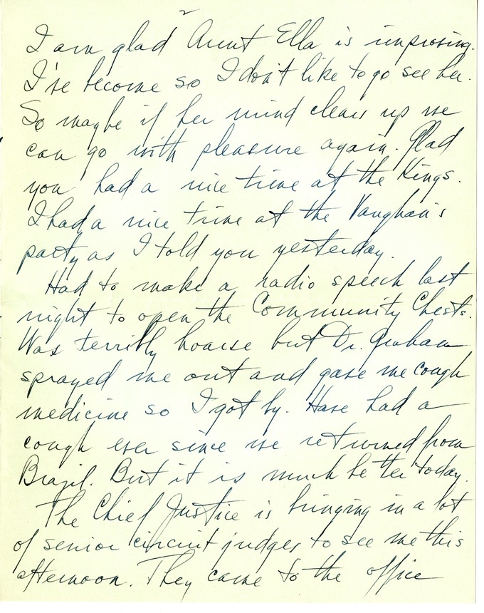 Letter from Harry S. Truman to Bess W. Truman