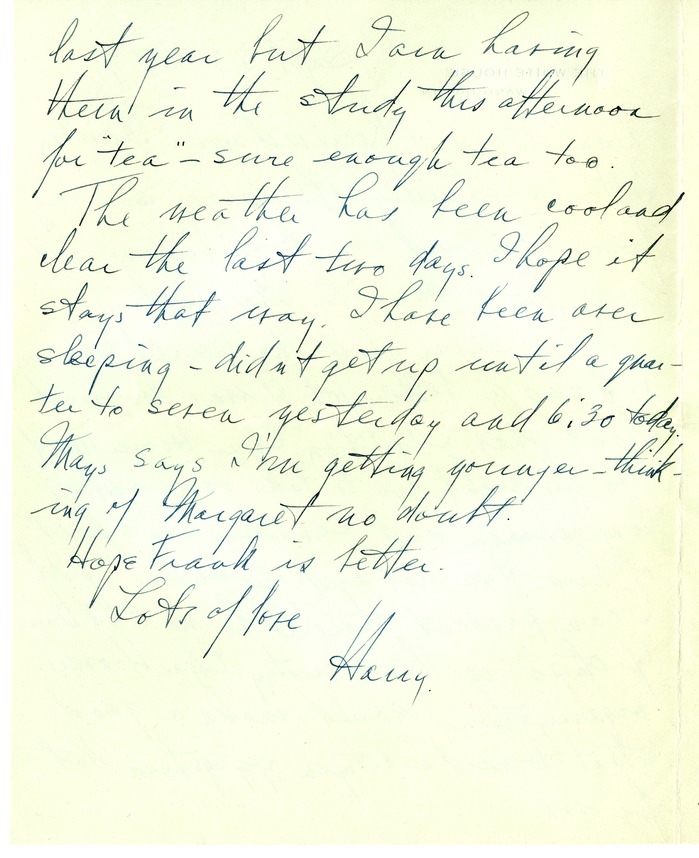 Letter from Harry S. Truman to Bess W. Truman