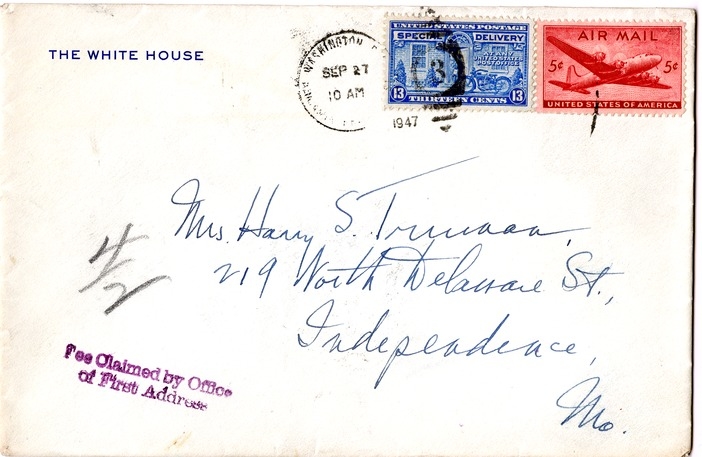 Letter from Harry S. Truman to Bess W. Truman