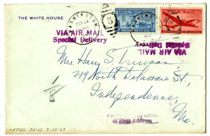 Letter from Harry S. Truman to Bess W. Truman