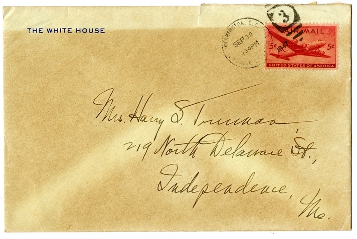 Letter from Harry S. Truman to Bess W. Truman